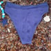 NWT New! L*Space Pointelle Rib Court Bikini Swim Bottom Slate Blue Small Beach