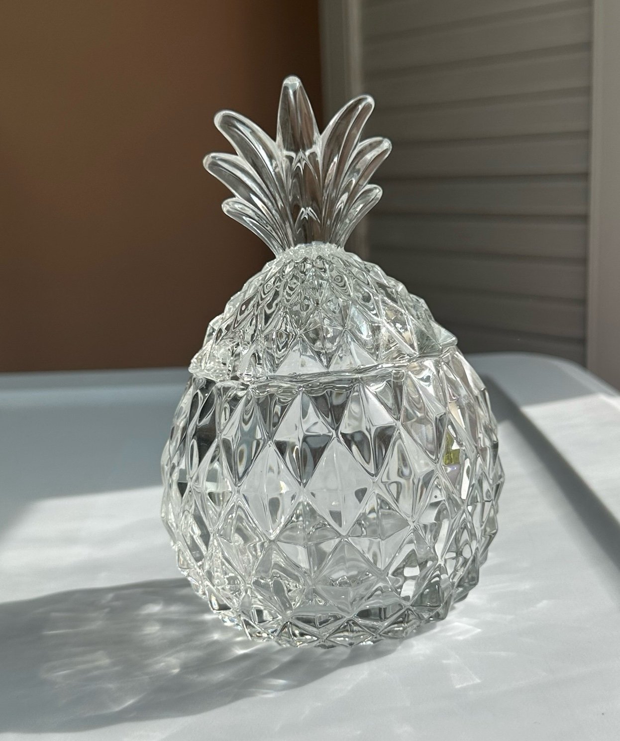 Vintage Heisey Pineapple Plantation Crystal Jam Jar