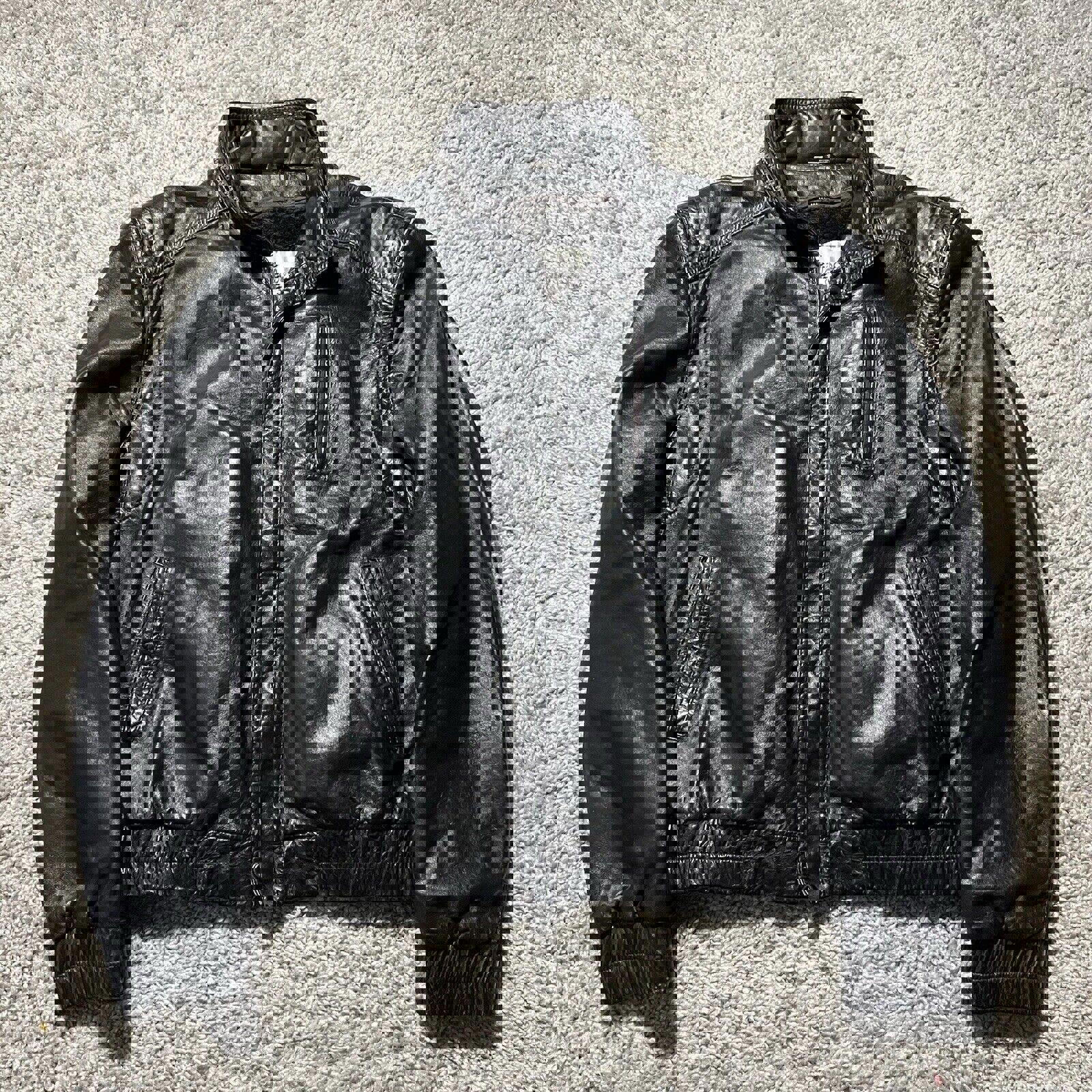 Vintage 80s Wilson Leather Jacket 44 Dark Chocolate Brown Full Zip Lined Moto