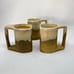 Vintage Padilla Drip Glaze Stacking Stoneware 3 Large Coffee Tea Mug Signed