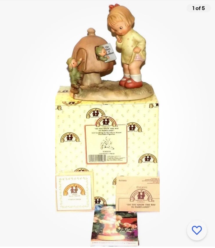 ENESCO Memories of Yesterday DO YOU KNOW THE WAY TO FAIRYLAND Elves 1993 VTG NIB