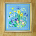 Framed Vintage Large Size Crewel Embroidery Spring Floral