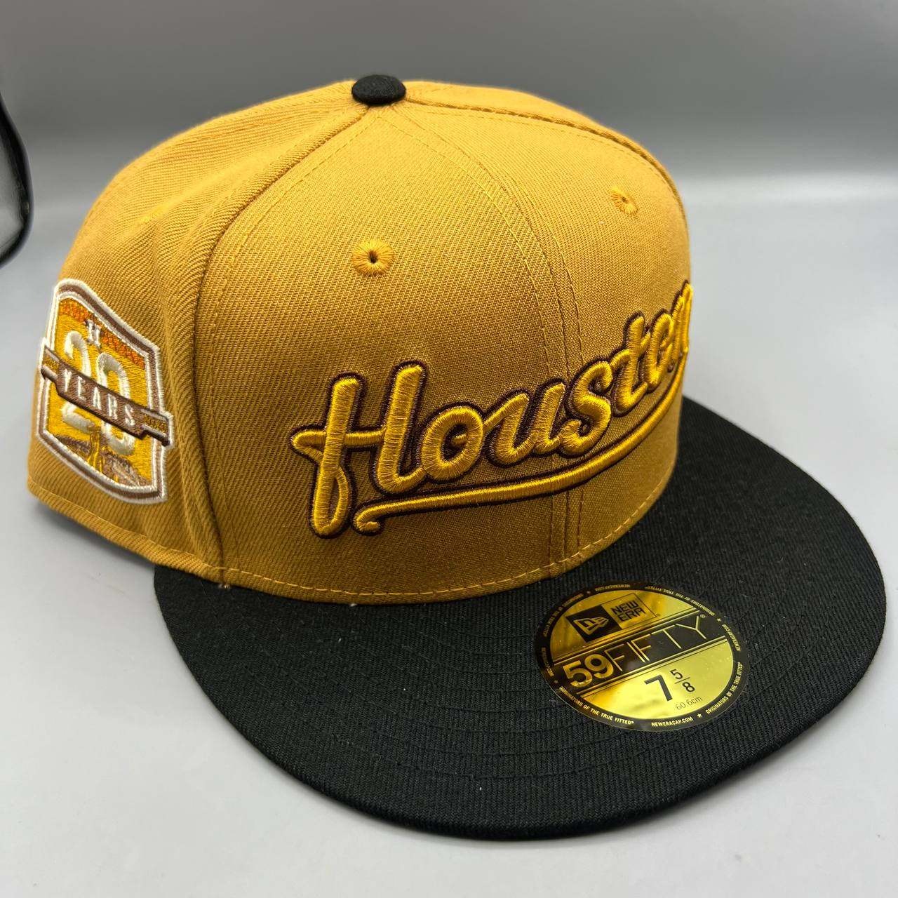 Houston Astros Hat Men 7 5/8 Brown Gray 59Fifty New Era MLB Fitted Cap