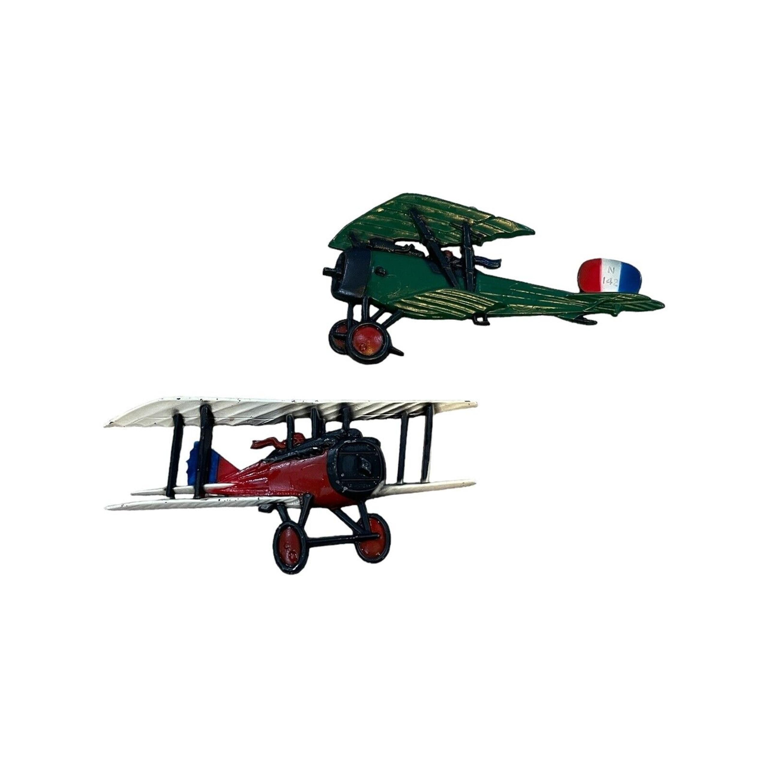 1975 - SEXTON Homco Airplanes Cast Metal Wall Art Decor Set of 2 Planes Vintage - Hamco