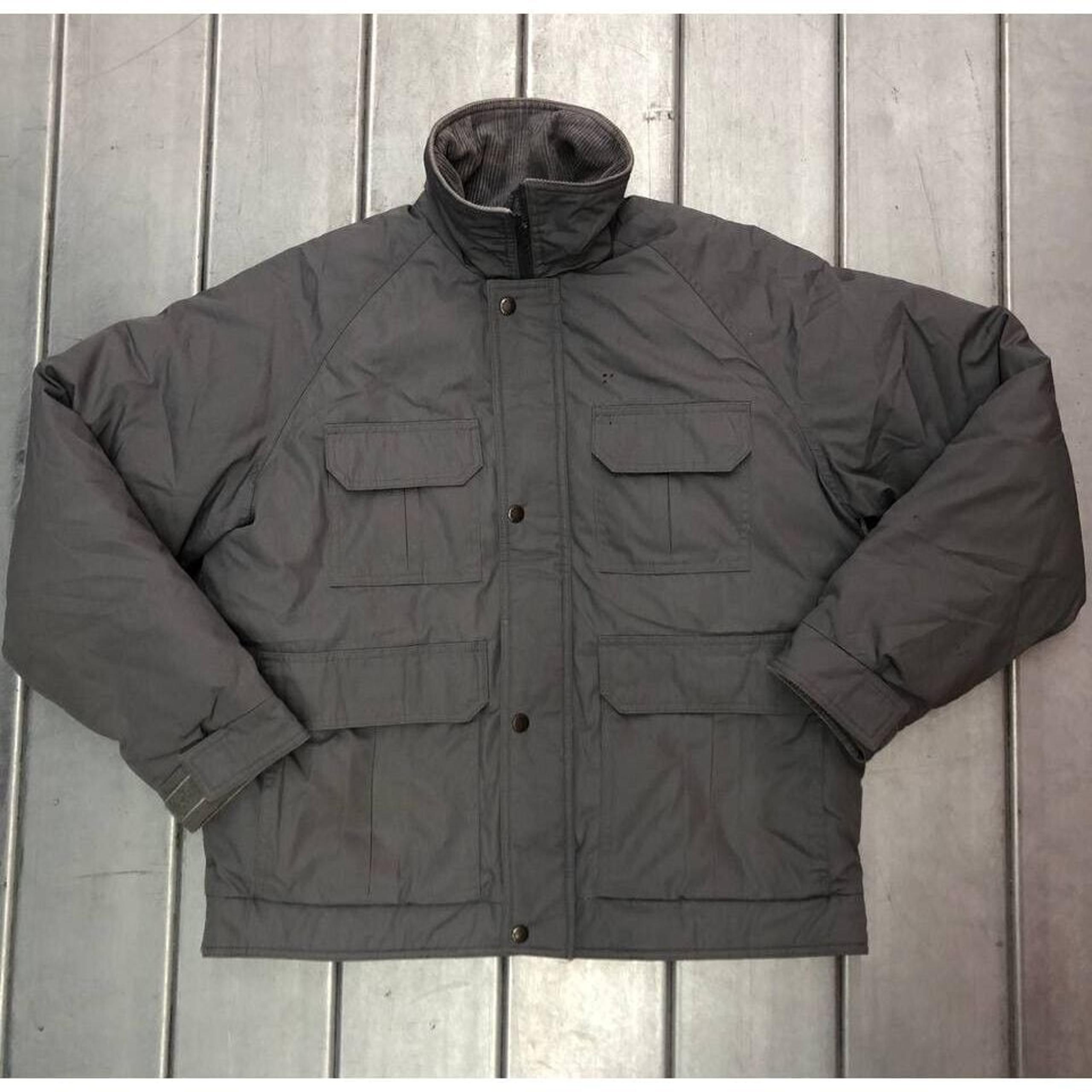 Vintage Cabelas Jacket Mens Size Large Gray Zip Up