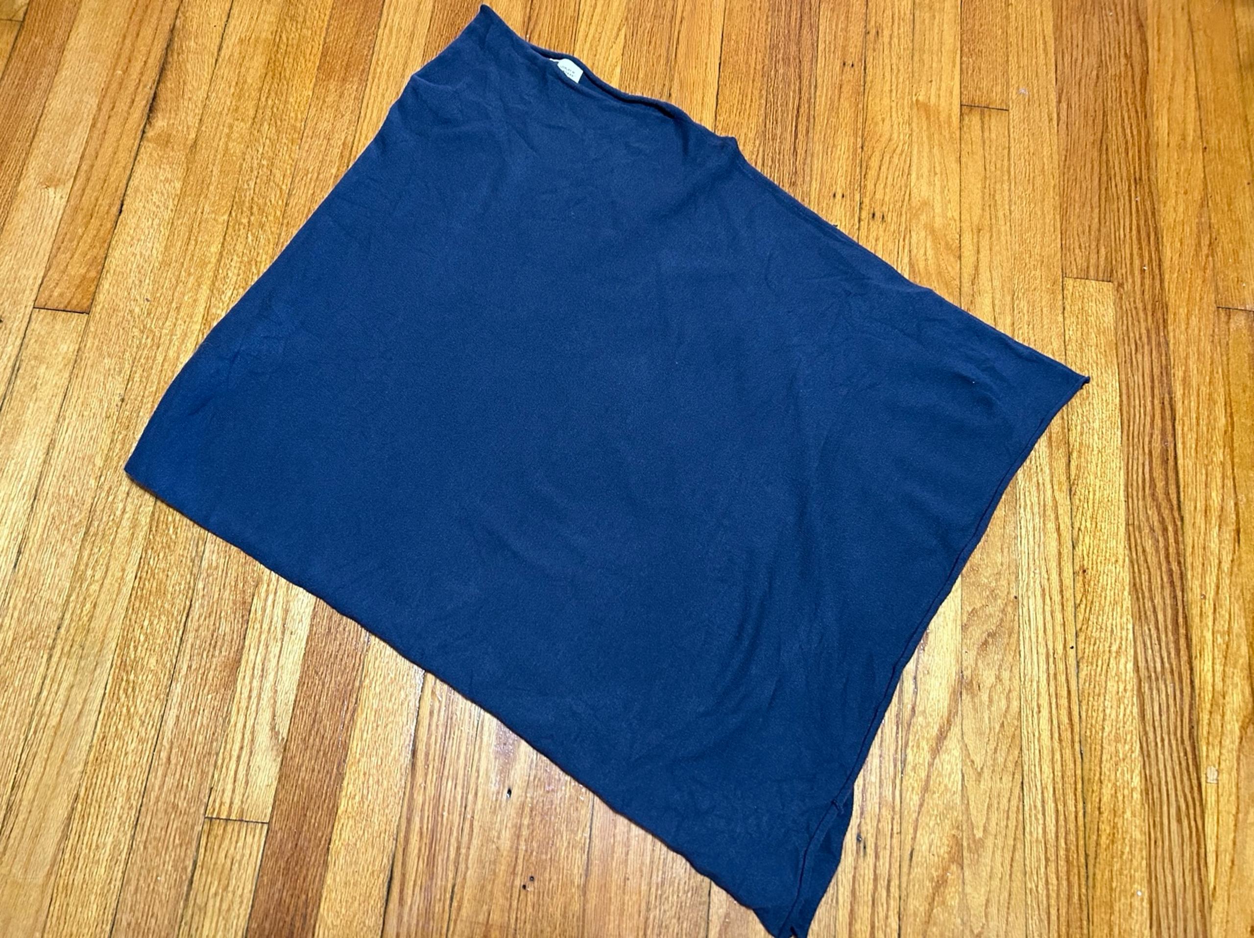 Look by M New York Anthropologie Blue Merino Wool Blend Poncho One Size