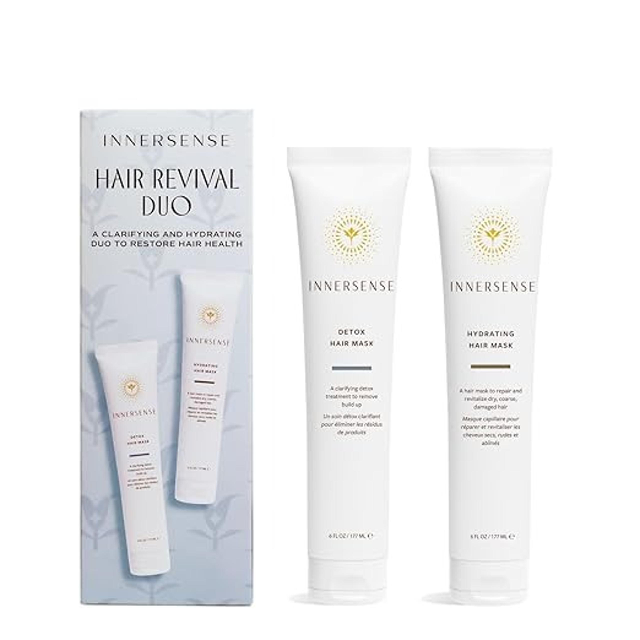 INNERSENSE Organic Beauty-Hair Revival Duo Holiday Set|Detox Hair Mask,Hydrating