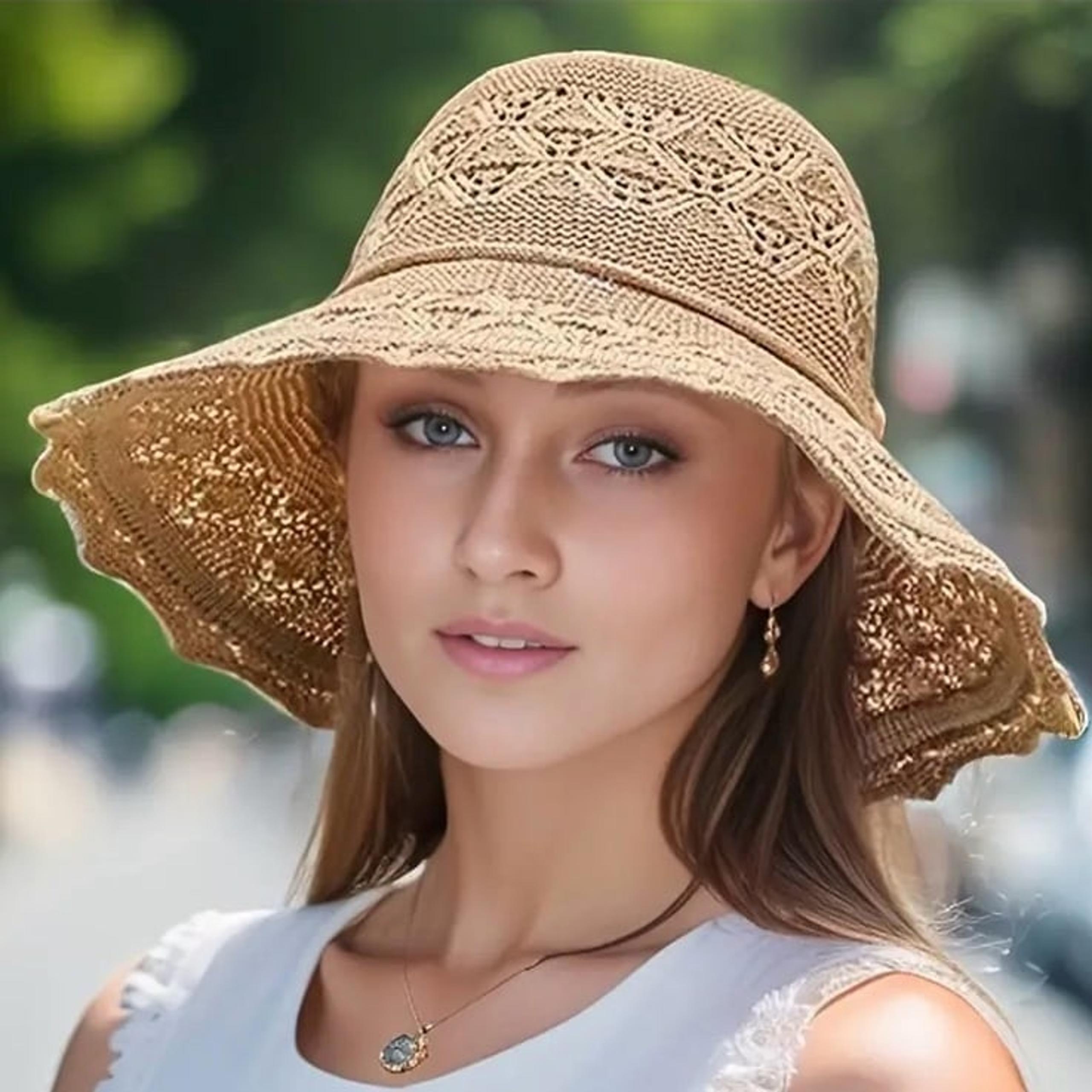Washable Breathable Folding Hat, Women's Sunshade Hat Sun Protection Sun Hat Lar