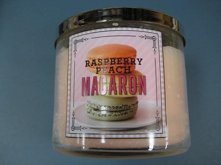 Bath & Body Works Raspberry Peach Macaron 3-Wick Candle, Set of 2, For Sgbogar!