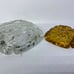 Set of Vintage 1970s Retro Libbey 6” & 4” Square Pebble Glass cigarette Ashtrays