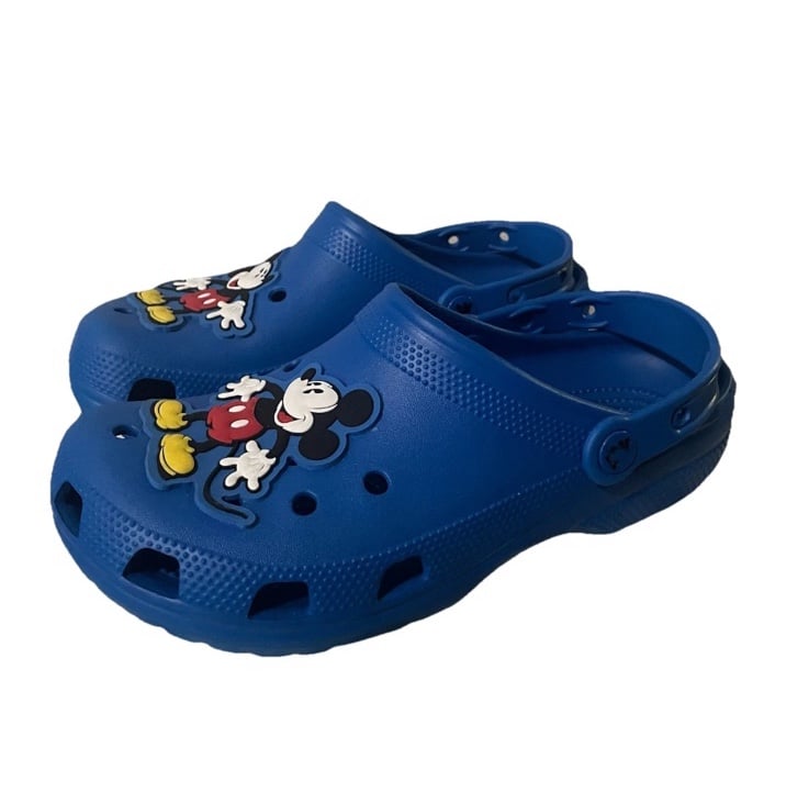 Disney Parks Crocs Adult M7/W9 Cobalt Blue Mickey Mouse Clogs Comforter Shoes