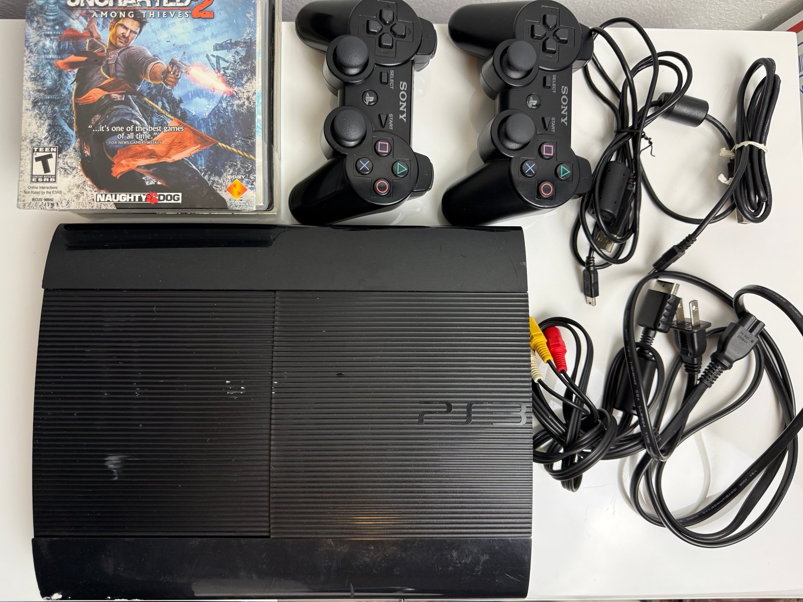 Sony PlayStation 3 Super Slim PS3 250GB CECH-4001B Console System Bundle Works