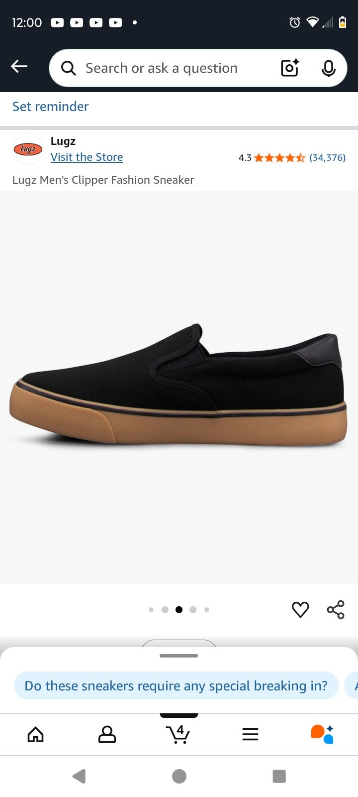 Lugz men’s Clipper Fashion sneakers
