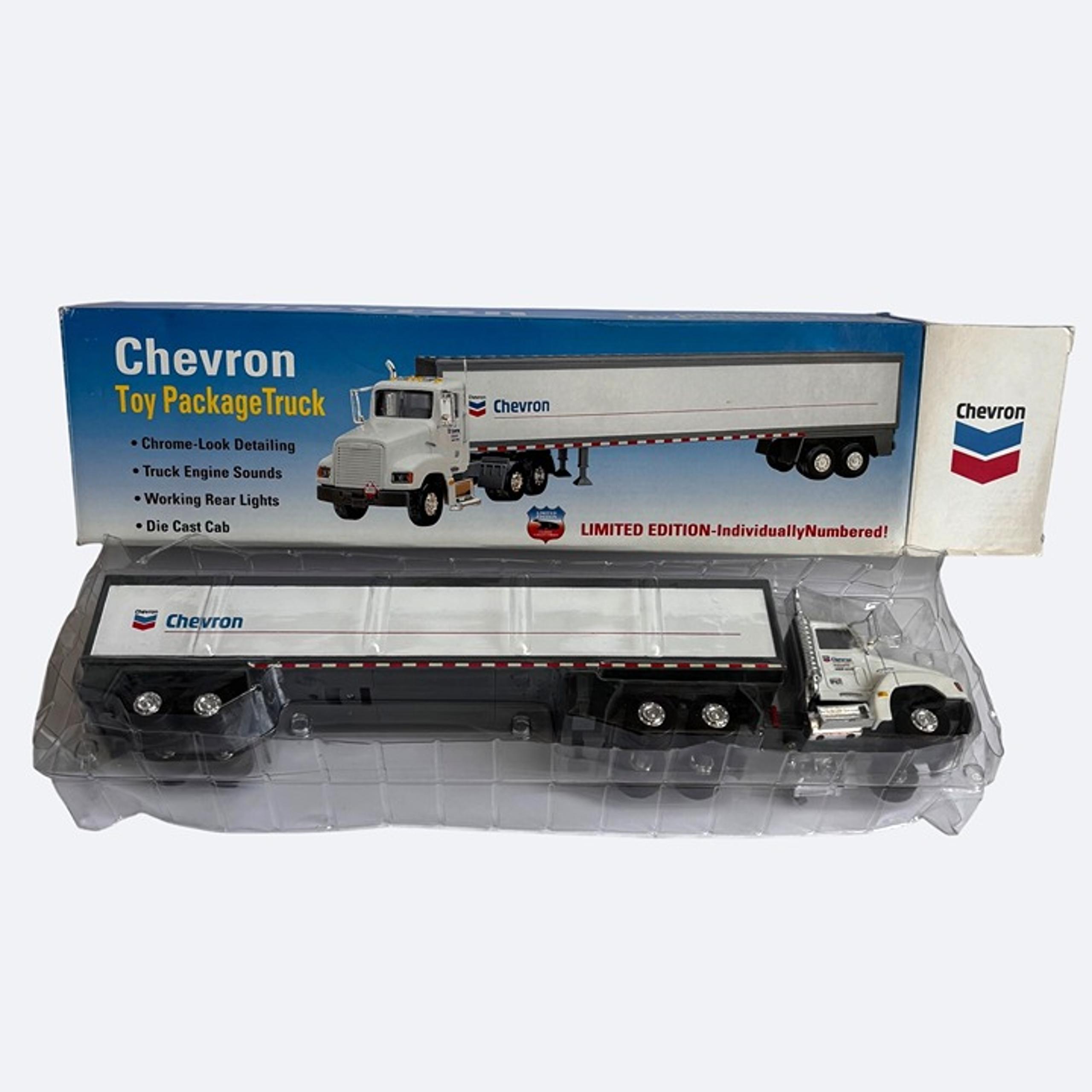 Chevron Toy Package Truck Working Lights Sounds Die-Cast Cab 16" New