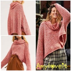 Free People BFF Sweater Scarlet Medium