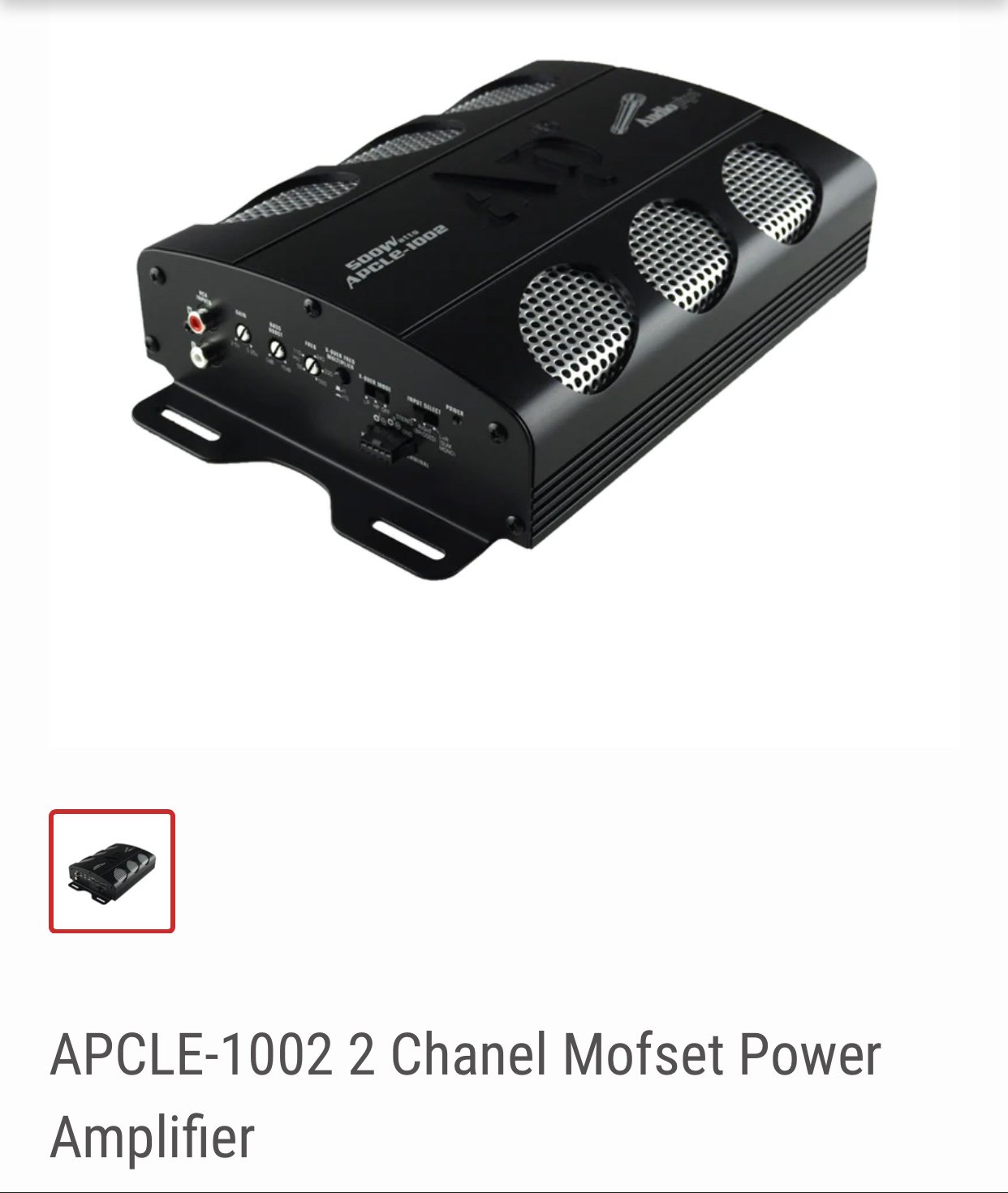 Audiopipe APCLE-1002 2 Chanel Mofset Power Amplifier