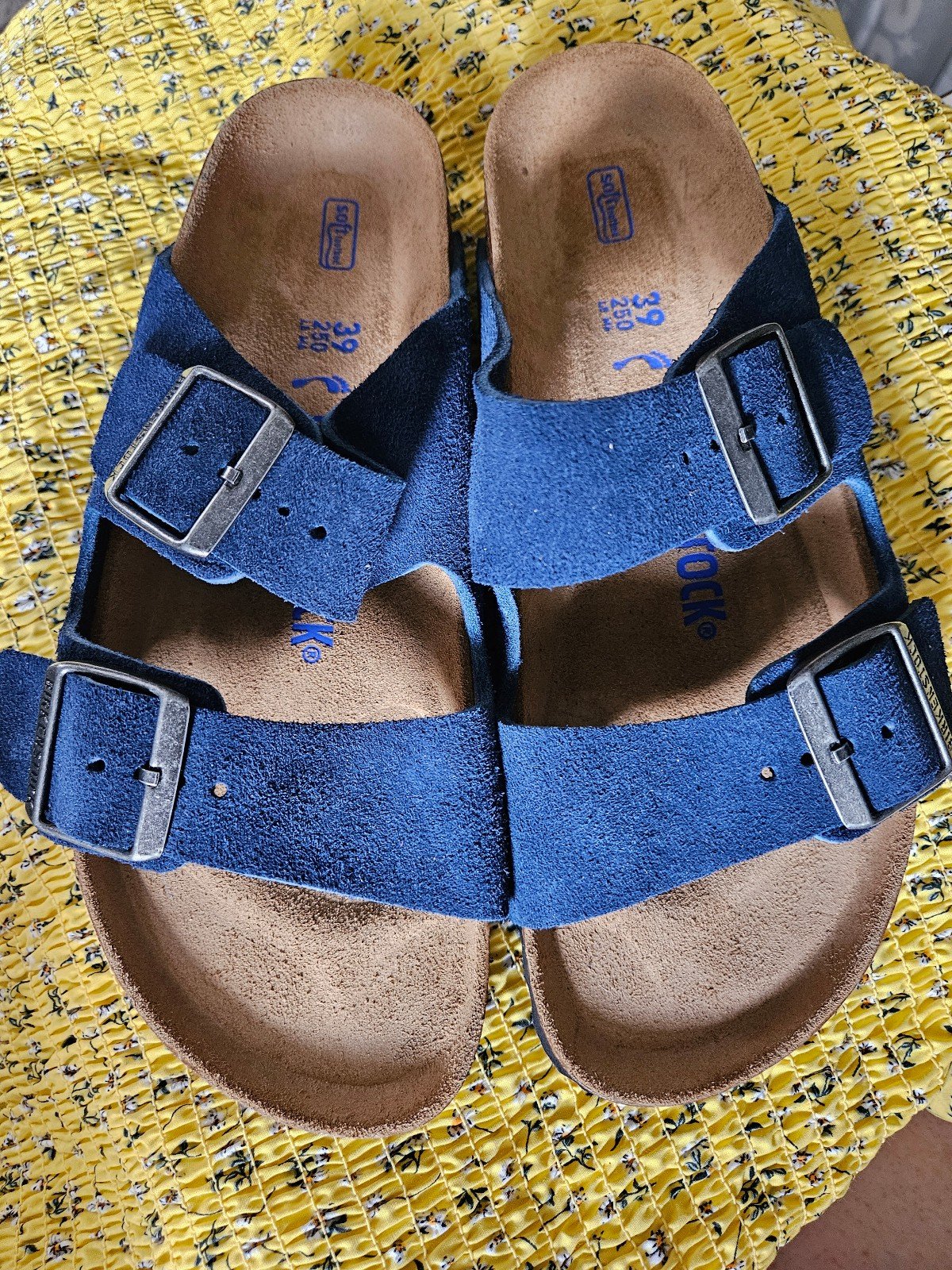 Navy Blue Birkenstock Arizona Suede Soft Foot bed Normal/Narrow Width Size 39