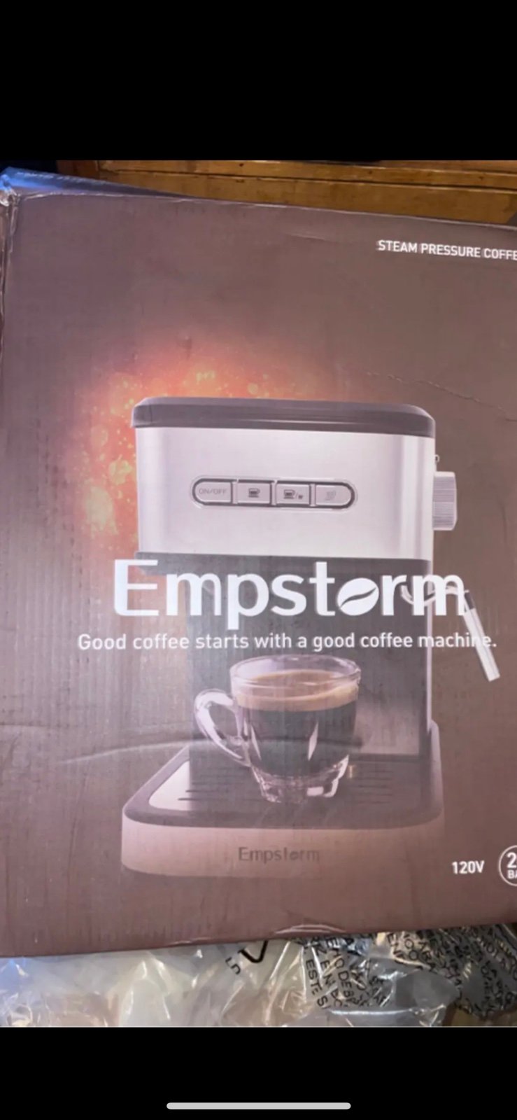 Empstorm Espresso Machine 20 Bar,Espresso Coffee Maker with Milk Frother Steam W