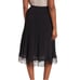 NEW Adrianna Papell Pleated Lace Trim Black Midi Skirt Size XS MOTB Formal