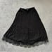 NEW Adrianna Papell Pleated Lace Trim Black Midi Skirt Size XS MOTB Formal