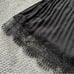 NEW Adrianna Papell Pleated Lace Trim Black Midi Skirt Size XS MOTB Formal