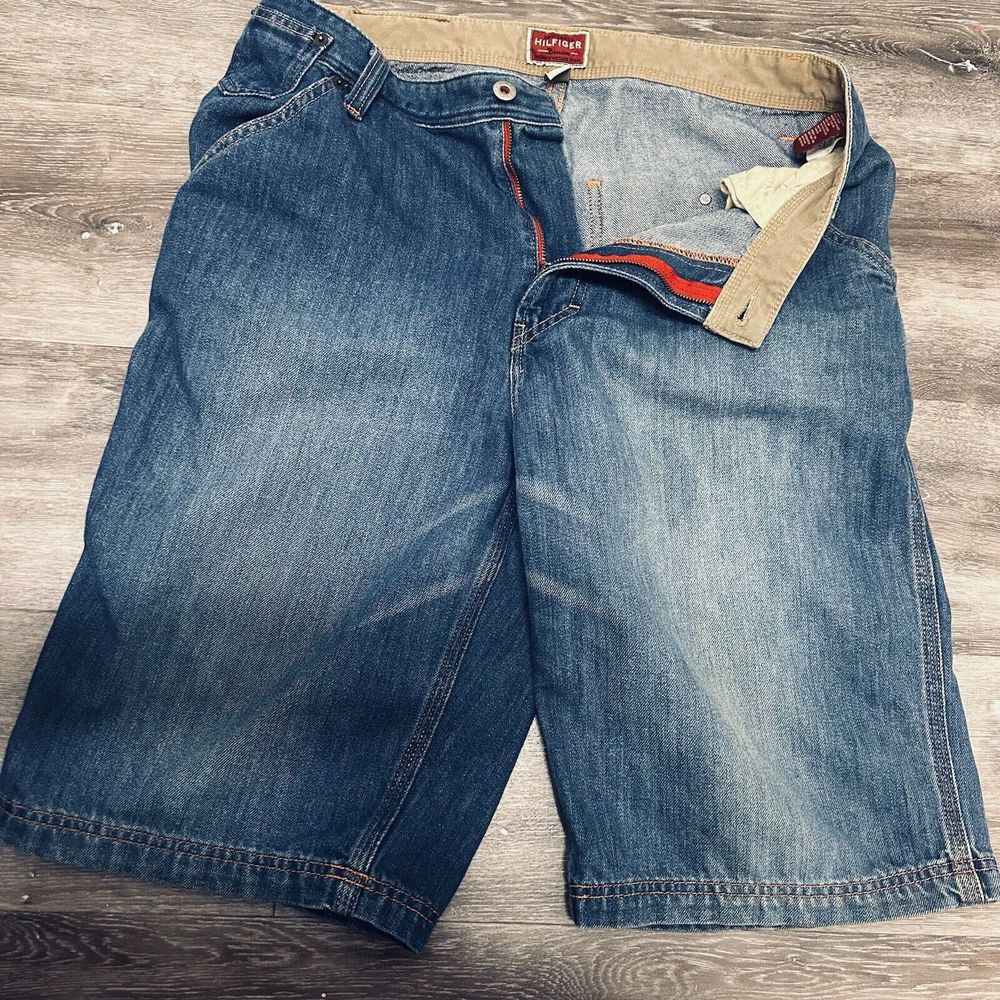 Tommy Hilfiger Red Label Carpenter Jean Shorts Mens Size 33 Blue Denim Skate