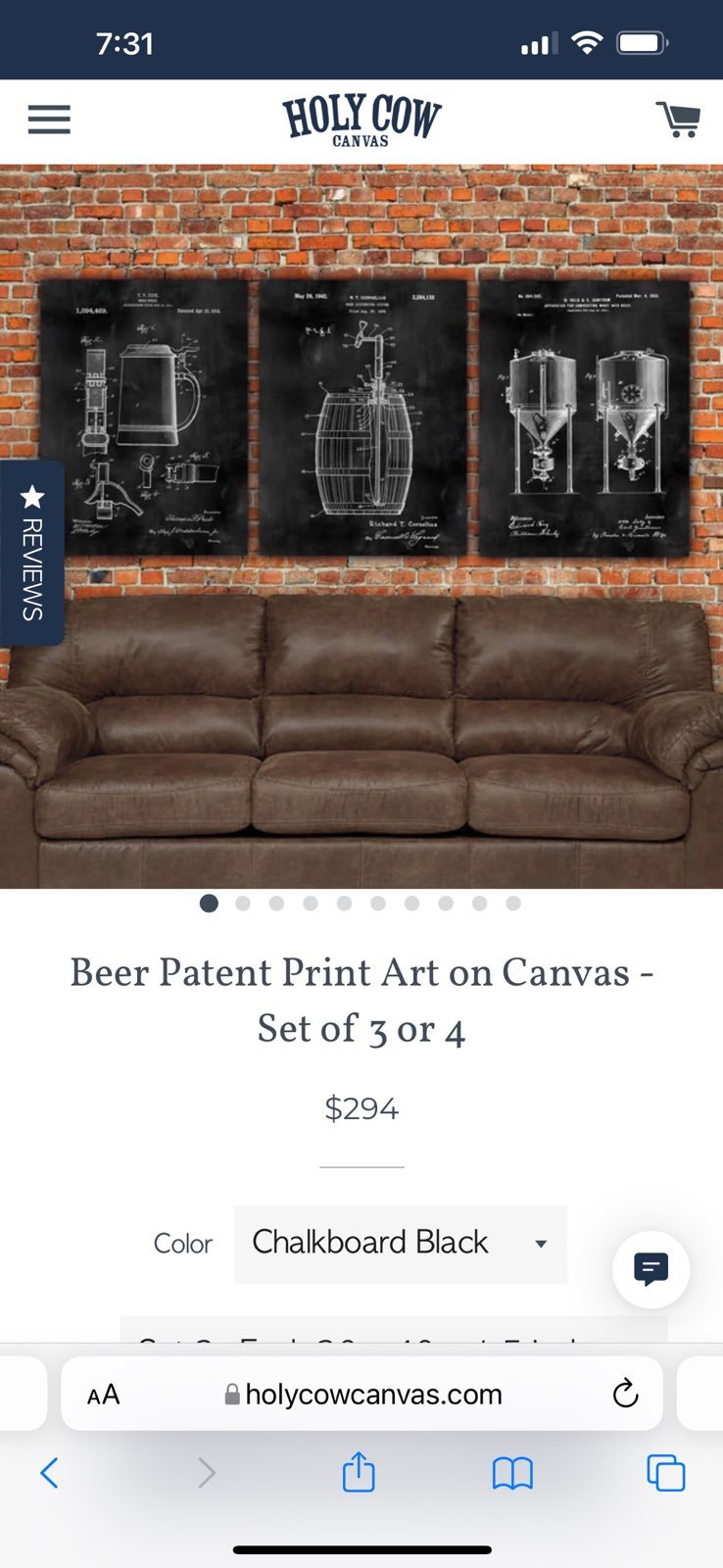 Large patent canvas wall art