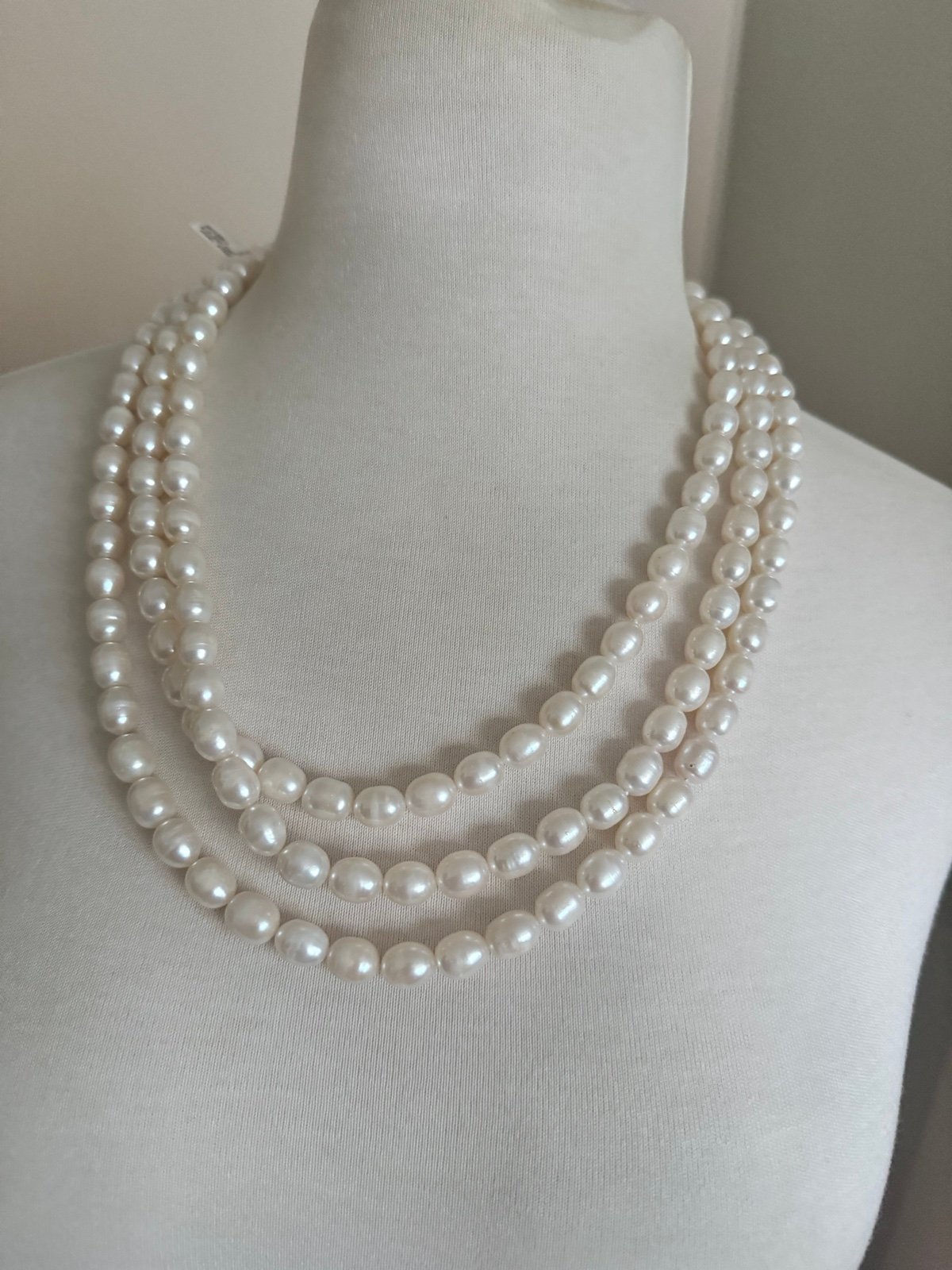 Freshwater pearl long necklace 8-8.5 strand 72” long Brand new very beautiful