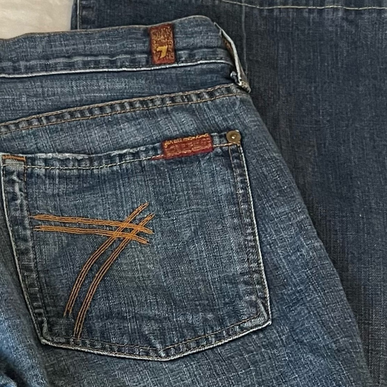 7 for All Mankind 7fam Dojo Wide Leg Flare Jeans 31