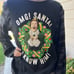 Elf OMG Stanta Christmas Flannel Shirt / Sweatshirt upcycled unisex Medium