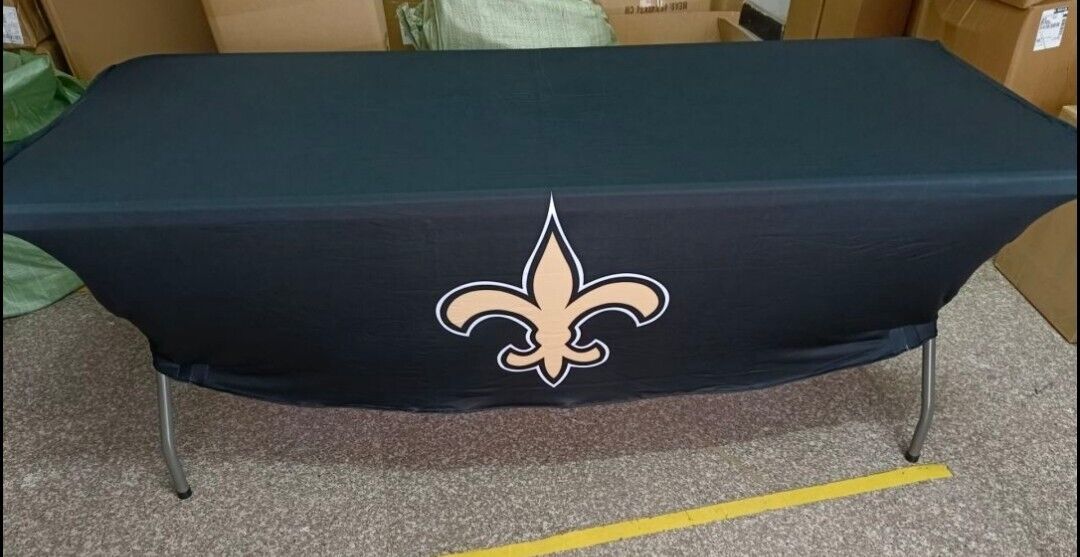 New Orleans Saints NFL Printed Tailgate Spandex Table Cover For Std 6ft Table
