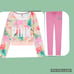 Vs Pink high wait Skinny Joggers Crop Crew Sz S rare set