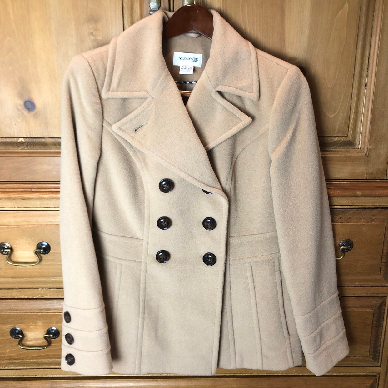 st john's bay peacoat women's