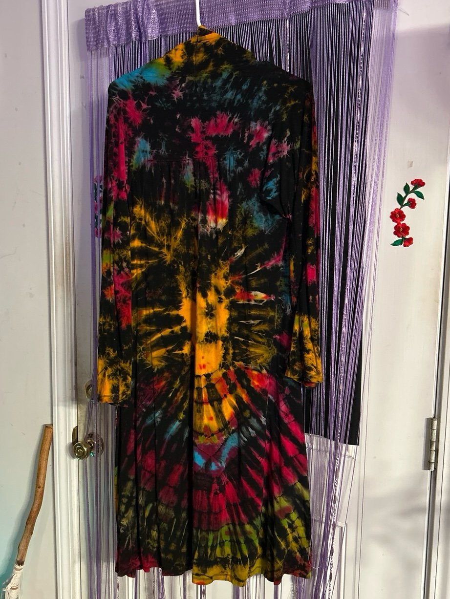 Sacred Threads Long Cardigan Tye Dyed ONE SIZE