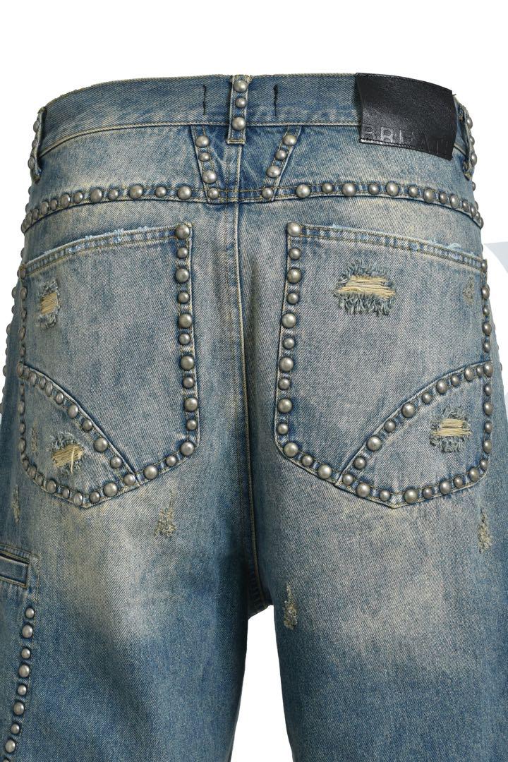 BREATH BADHOP SUICIDE STUDS denim shorts