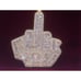 14K Yellow Finish Baguette CZ F***You