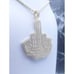 14K Yellow Finish Baguette CZ F***You