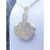 14K Yellow Finish Baguette CZ F***You