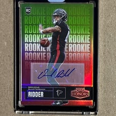 2022 Panini Honors Desmond Ridder Auto Green #/35 Rookie Falcons RC #66