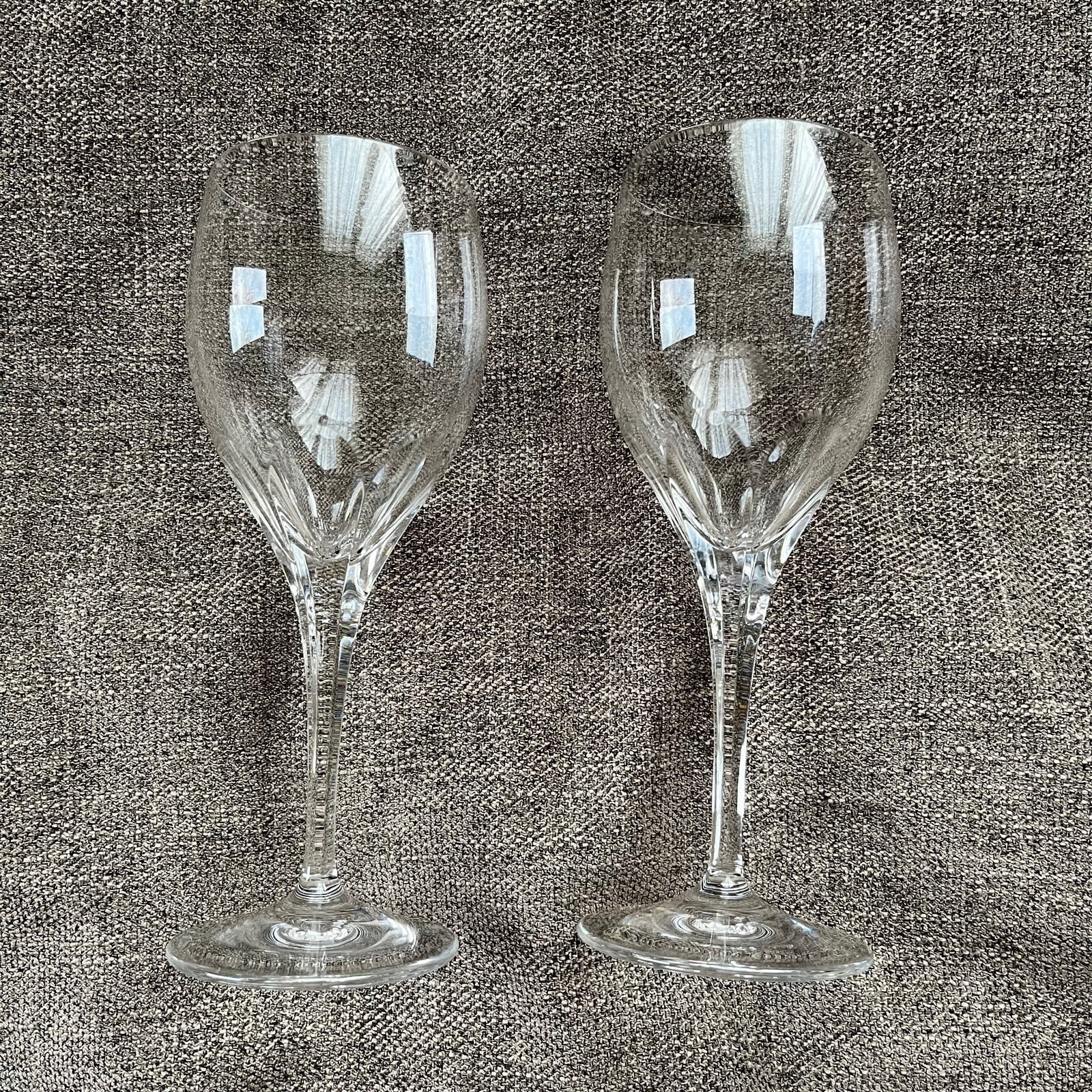(Set of 2) Tiffany crystal wine glasses