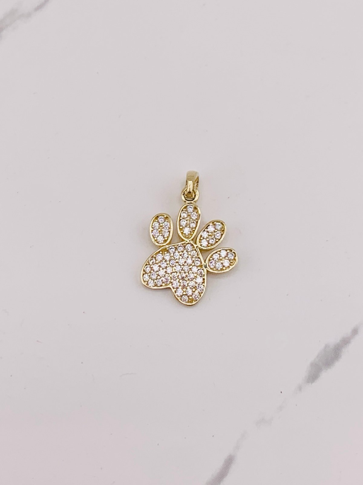 10K Gold pendant ❤️ Dog paw