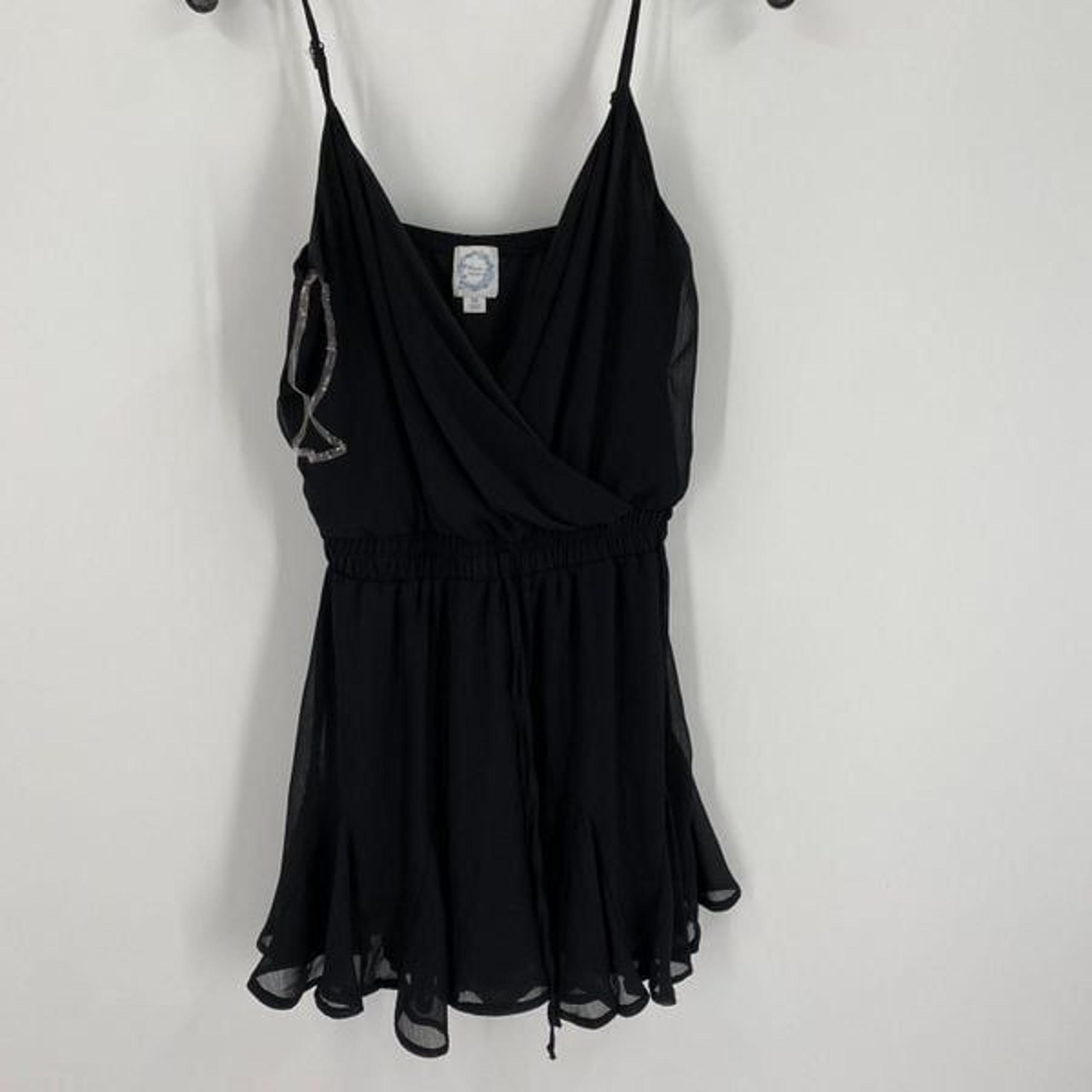 Blue Rain Women’s V Neck Black Strapless Romper size M