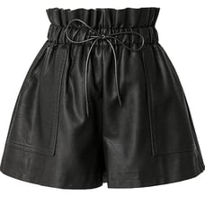 Faux leather shorts