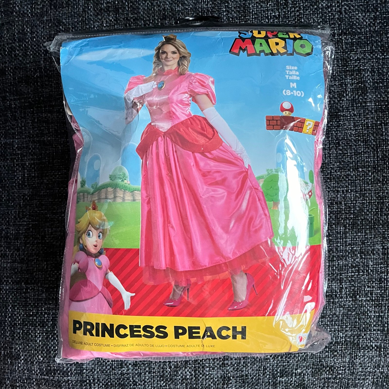 NWT Nintendo Super Mario Bros. Princess Peach Adult Costume Size Medium
