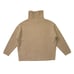 NWT J.Crew Cashmere Relaxed Turtleneck Sweater in Heather Camel Dune Stripe S/M