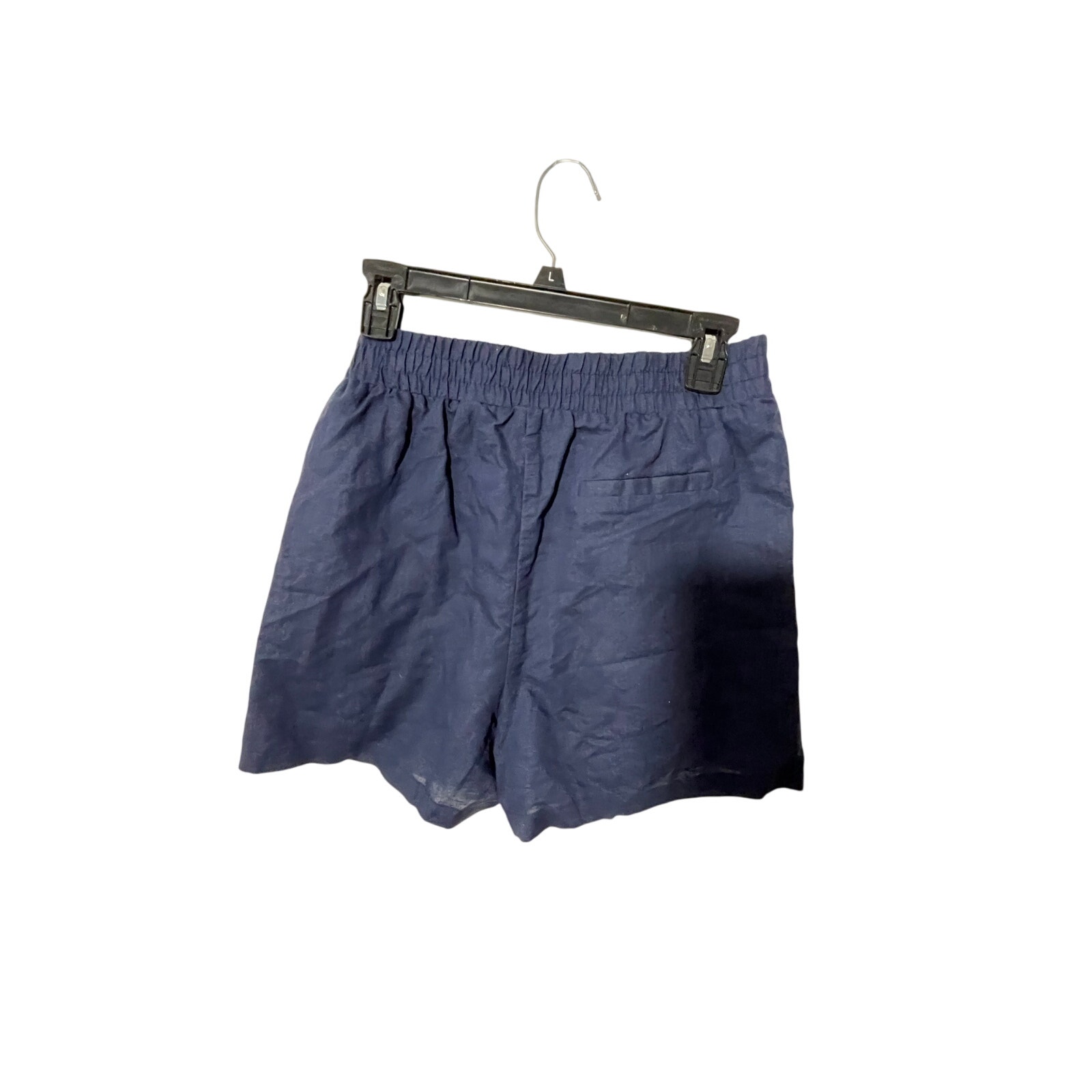Crescent Linen Granola Girl Navy Utility Boxy Casual Femme Preppy Minimal Shorts
