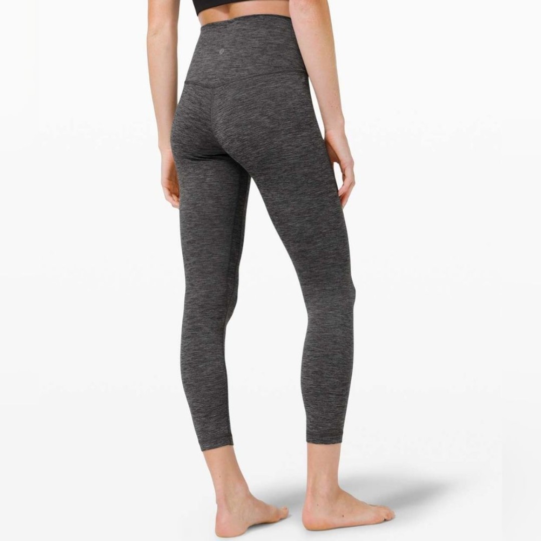 Lululemon Align Pant 25 Heathered Black Aligns Leggings Women's Size 2