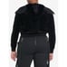 Cosmic Aura Black Velvet Bat Wing Girls Crop Hoodie Plus Size 1