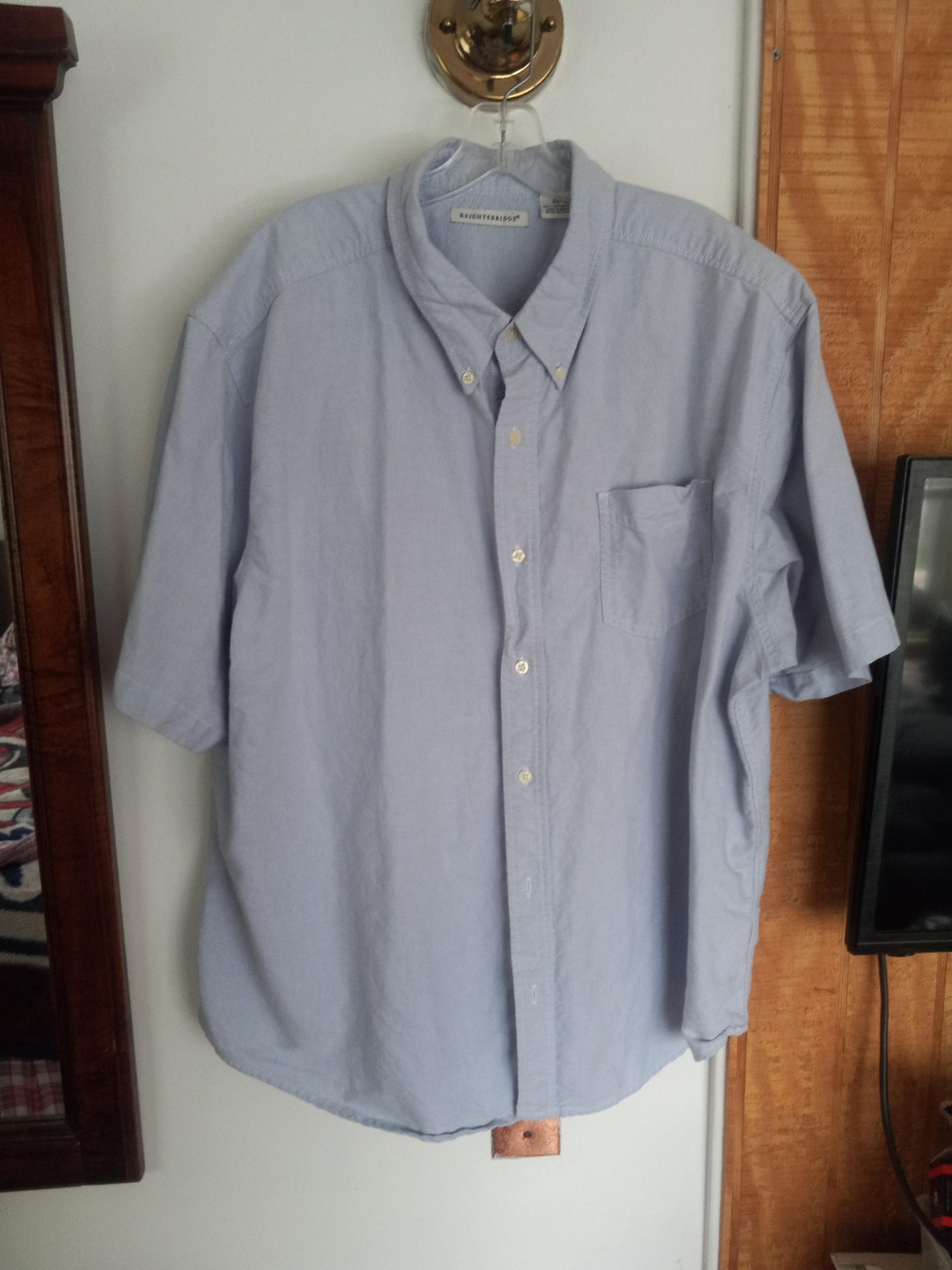 KNIGHTSBRIDGE men's 2x short-sleeve pocket shirt