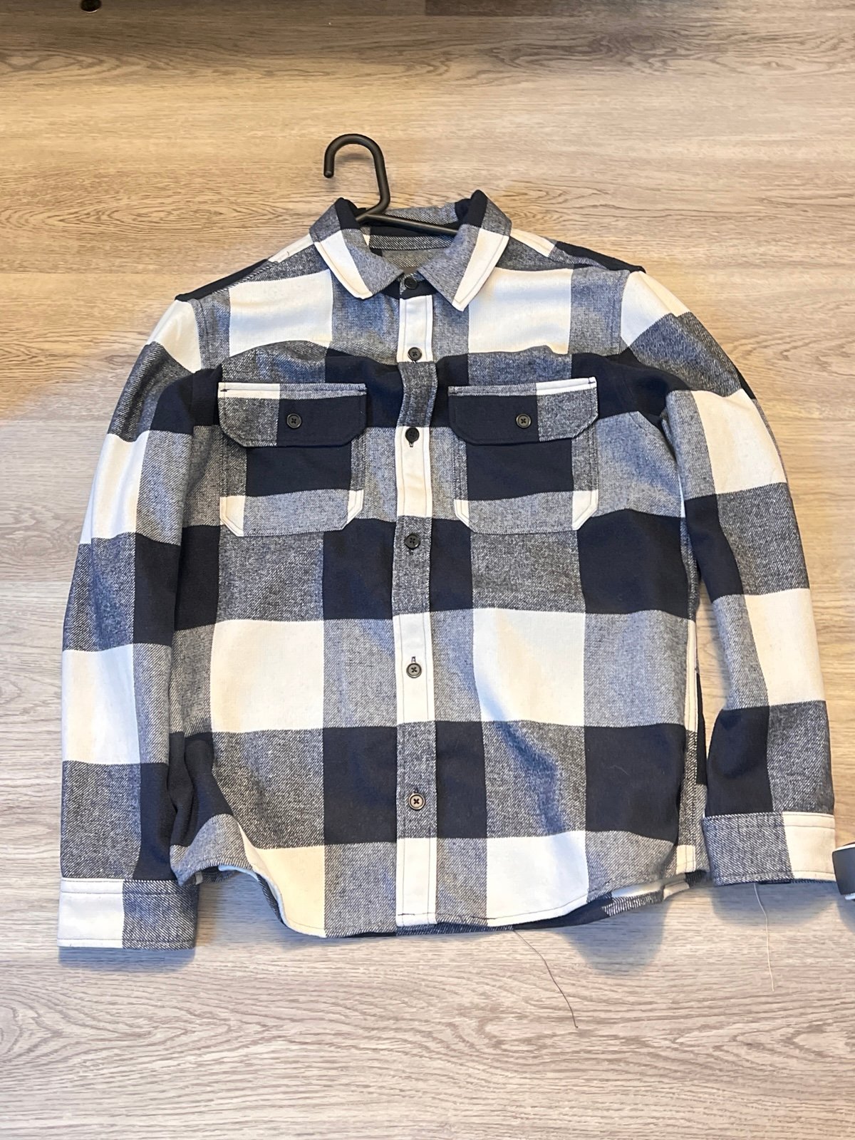 Overshirt-Black/White checked Men H&M